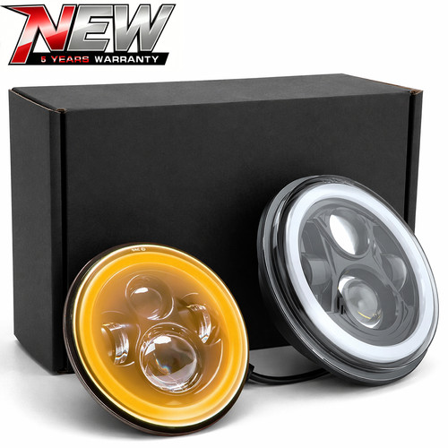 Inch round flat - inch, headlight