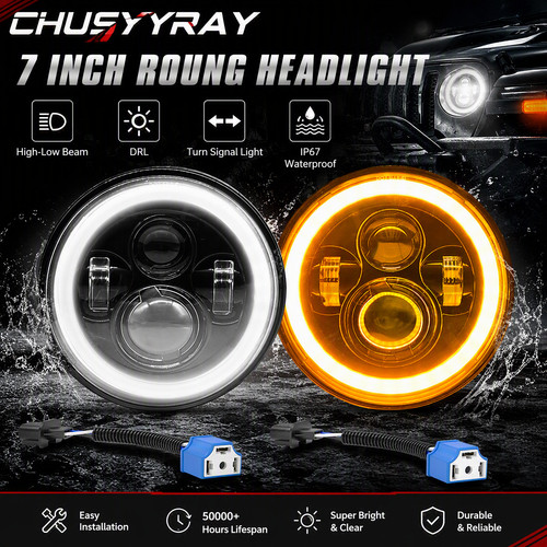 Pair round projector drl - round,